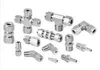 Raccords à Compression Forgés à Double Ferrule Haute Pression en Acier Inoxydable Vallok SS316 304, Filetages NPT/BSPT, 2mm-50mm (Pouces)