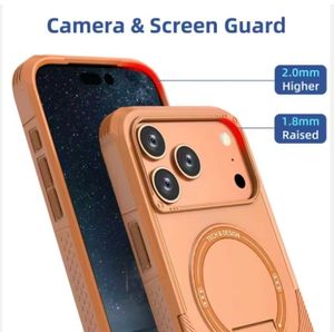 Funda de teléfono magnética de carga inalámbrica resistente a prueba de golpes para <span class=keywords><strong>iPhone</strong></span> 16 15 14 modelos <span class=keywords><strong>Pro</strong></span> <span class=keywords><strong>Max</strong></span> con función de soporte plegable - Product Image 4