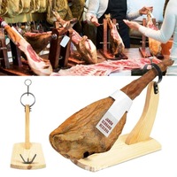 Support de cuisine en bois à un seul niveau, portable et robuste, pour le séchage et la découpe des saucisses, et la présentation des aliments