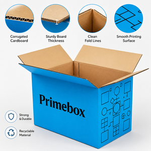 Cajas de Cartón Corrugado Personalizadas para Envío, Impresión Exterior en Kraft, Cajas Interiores de Almacenamiento, Logotipo Personalizado para Embalaje de Transporte de Productos de Comercio Electrónico - Product Image 2