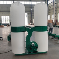 Nouvel aspirateur de poussière à bois YUNWAY à double sac, 3 entrées d'aspiration, ventilateur centrifuge, extracteur de poussière mobile pour scie à table, raboteuse, ponceuse, atelier