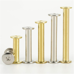Custom Chicago <b>Screws</b> M4 M5 M6 Slotted <b>Binding</b> Posts Stainless Steel Aluminum Brass Book <b>Binding</b> Post <b>Screw</b> - Product Image 3