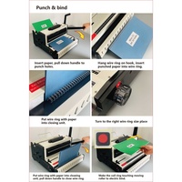 Machine à relier électrique multifonctionnelle pour spirales et fils, perforatrice spirale A4 F4 54 trous avec broches sélectionnables