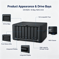Synology DS1825+ DiskStation, Servidor de Almacenamiento en Red Empresarial NAS de 8 Bahías, 4 LAN de 2.5G, USB, Copia de Seguridad de Datos, RAID, Almacenamiento en la Nube, en Stock