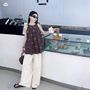 Set di Abbigliamento Estivo 2026 per Ragazze Adolescenti: Top e Pantaloni 2 Pezzi, Moda Casual per Vacanze e Uso Quotidiano - Product Image 4