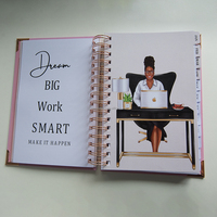 Deli — trousse de papeterie créative, ensemble de papiers peints en cadeau, en forme de fleur, avec boîte, journal de vision, pages intérieures à pois/livre en spirale d'planificateur personnalisé