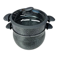 Surface de cuisson à revêtement antiadhésif 26cm Pot de soupe antiadhésif et marmite pour une alimentation saine Cuisson au gaz et à l'induction
