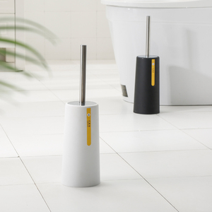<span class=keywords><strong>Brosse</strong></span> de toilette créative 2020 avec support, poils remplaçables, en plastique <span class=keywords><strong>blanc</strong></span> et noir et acier inoxydable - Product Image 1