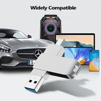 Custom 2,0 3,0 Pen Drive de lujo de metal Otg Memorias de alta velocidad 16GB 32GB 64GB 128GB 256GB 512GB Tipo C Flash Drive USB Flash Drive