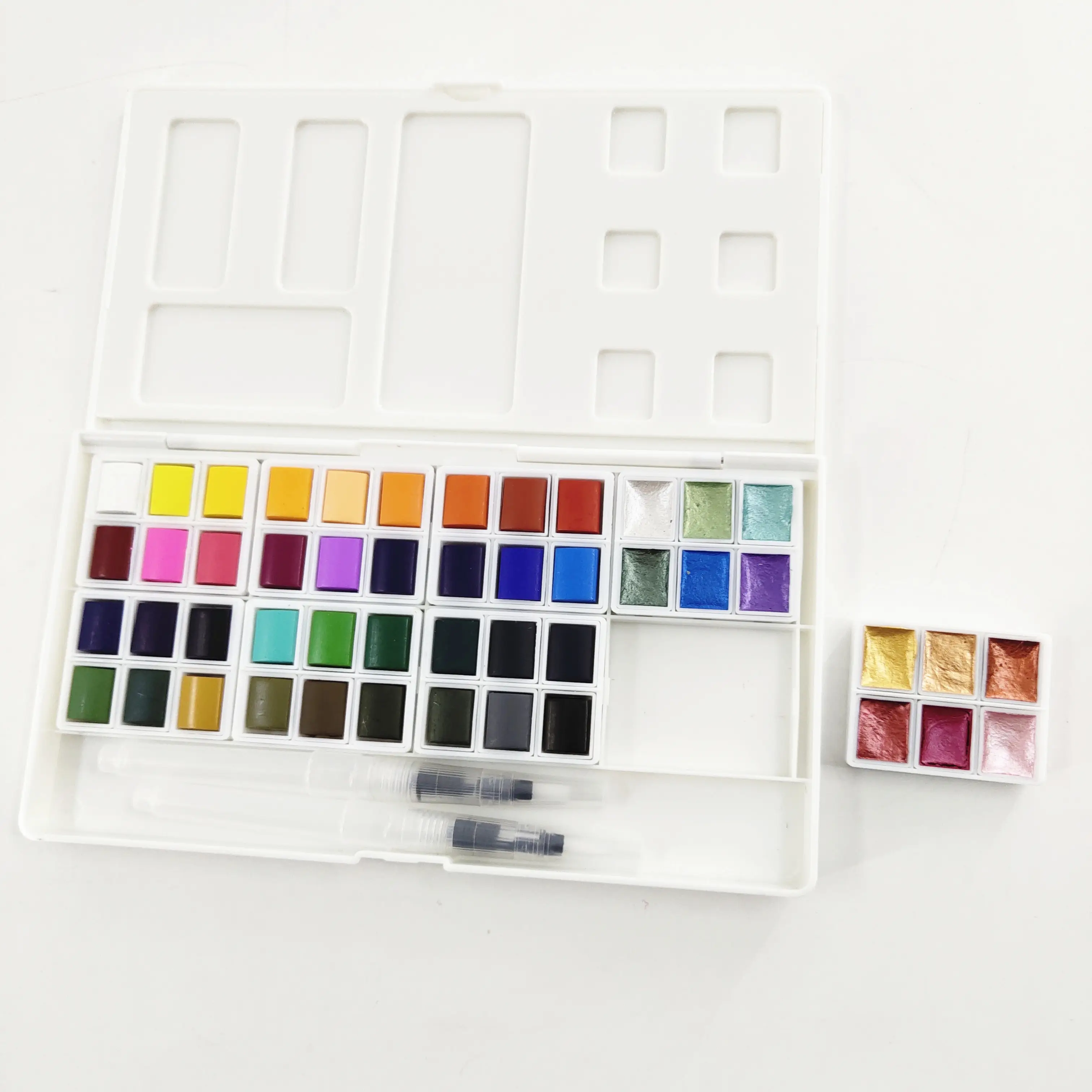 China Factory Premium Colors Paint Kits Professional Painting Sets With Watercolor Paint Brush Pens Palette Storage Case