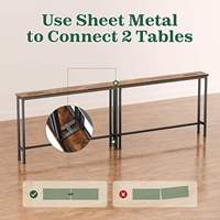 Table basse moderne convertible en bois, longue et étroite, avec station de charge intégrée, pour salons et canapés, mobilier de maison