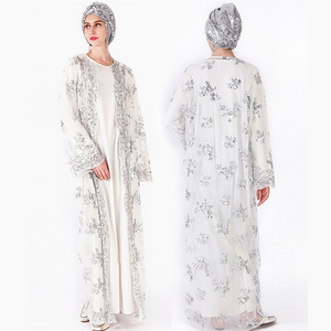TONGYANG Abaya Dubai lusso paillettes di alta classe abito musulmano ricamo pizzo Ramadan caftano Islam Kimono turco Eid <span class=keywords><strong>Mubarak</strong></span> - Product Image 3