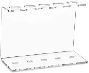 U Shaped Clear Acrylic Test Tube Holder High Quality Plexiglass Customizable 2 Layers Specimen Rack
