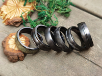 Cincin Kawin Tantalum 99,9% Murni dengan Desain Brushed untuk Pria