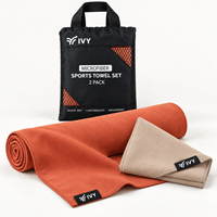 Serviette de sport en microfibre, salle de sport, fitness, avec logo personnalisé, serviette absorbante, serviette de voyage en plein air avec boîte en EVA