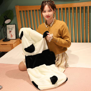 National for Treasure Noir Blanc Panda Semi-Fini Étui En Cuir Mignon Panda Jouet Poupée Super Doux En Peluche Étui En Cuir - Product Image 3