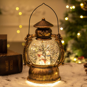 Vintage Musical Water Lantern Glitter Swirl LED <b>Snow</b> <b>Globe</b> for Holiday Home Decor Gifts - Product Image 5
