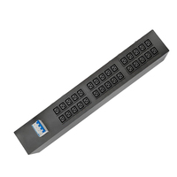 Unité de distribution d'alimentation (PDU) triphasée 160A 200A 30*C19 pour rack, 400V 440V