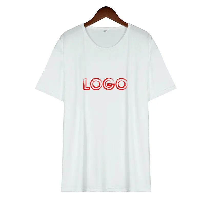 도매 사용자 정의 만든 일반 흰색 티셔츠 코튼 100% 라운드 넥 남성 티셔츠 로고 인쇄