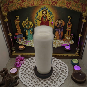 Candela di preghiera bianca di 9 giorni in vaso di plastica memoria candela tomba e candele funebri per la veglia commemorativa religiosa e di emergenza - Product Image 1