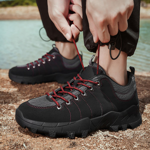 Chaussures pour hommes, style automne 2025, bottes de travail antidérapantes, semelles épaisses et souples, baskets pour hommes, chaussures de randonnée et de montagne en plein air - Product Image 4