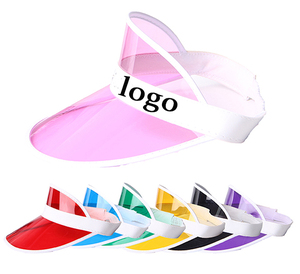 Casquette pare-soleil en PVC plastique uni de bonne qualité pour la vente en gros - Product Image 6