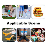 Chaussettes de mode pour filles avec logo coloré, chaussettes en coton à impression numérique 3D, chaussettes de sport athlétiques amusantes, chaussettes personnalisées