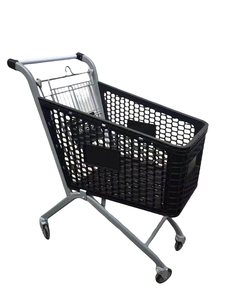 यूरोपीय डिजाइन शॉपिंग ट्रॉली गाड़ी प्लास्टिक की टोकरी - Product Image 3