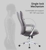 Chaise de bureau ergonomique contemporaine de style américain Chaises de direction de luxe en cuir