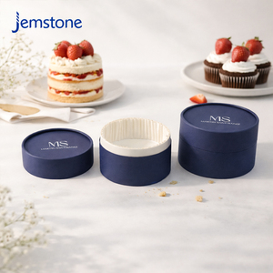 บรรจุภัณฑ์กล่องกระดาษทรงกระบอกสำหรับของขวัญวันเกิดแบบขายส่ง รีไซเคิลได้ เหมาะสำหรับใส่ช็อกโกแลต เบเกอรี่ เค้ก ลูกอม อาหาร ทำจากกระดาษคราฟท์เกรดอาหาร - Product Image 1