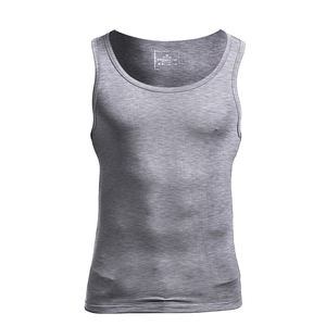 <b>Men's</b> Summer Lightweight Trendy Slim-Fit Racerback Tank Top Sports Gym Inner Base Layer <b>White</b> Undershirt Compression <b>Vest</b> - Product Image 2