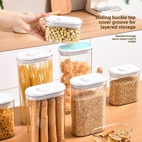 Boîte de conservation alimentaire ovale en plastique JX avec couvercle – Organisateur de cuisine moderne et simple pour collations et utilisation au réfrigérateur