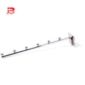 Cửa Hàng Chrome Kim Loại Dây Treo Tường Quần Áo Móc Treo Hiển Thị Móc - Product Image 1