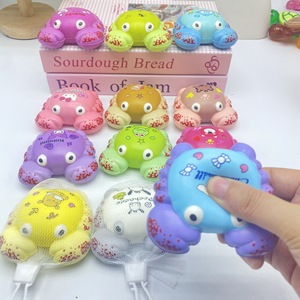 Jouets de petite <span class=keywords><strong>tortue</strong></span> et de crabe pour enfants, plaisir de pincement, rebond lent, sacs aveugles anti-stress, correspondance des couleurs, lueur dans le noir - Product Image 2