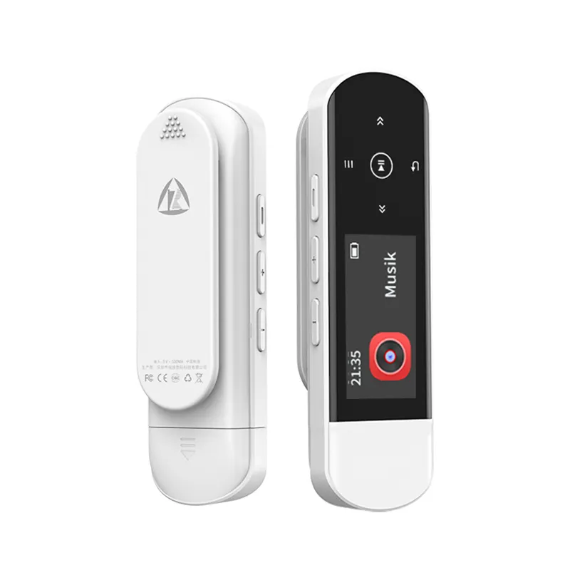 RUIZU-Reproductor de MP3 X69 con Bluetooth, reproductor de música USB, mini clip portátil, Walkman deportivo, compatible con grabadora FM, reloj, podómetro, novedad de 2023