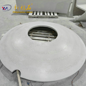 Nuevo Banco de Disco de Hormigón Translúcido Magic Stone para Exteriores, Ingeniería Paisajística, Hecho a Medida, Material UHPC de Alto Rendimiento - Product Image 1