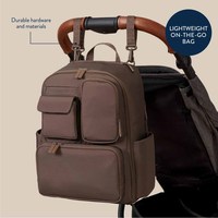 Sac à Dos à Langer Utilitaire à 17 Poches avec Porte-Biberons Isolés, Manchon pour Valise, Sangles de Poussette et Matelas à Langer Inclus