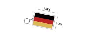 Porte-clés en acrylique avec drapeau national pour la Coupe du Monde de football 2026, porte-clés en plastique personnalisés imprimés - Product Image 3