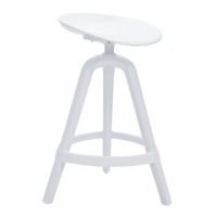 Tabouret de bar pivotant en plastique ZENIT, moderne, avec repose-pieds, pour usage intérieur/extérieur