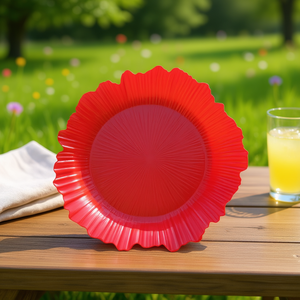 Assiettes jetables en plastique rondes D13 pour fêtes, style décontracté, modèle D0100H5U2Z8 comme sur l'image - Product Image 2