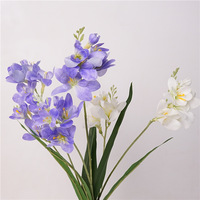 Fleurs artificielles de freesia communes, toucher réaliste, fleurs blanches en latex, orchidées pour la décoration de mariage et de la maison