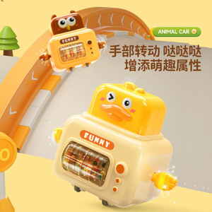Coche de juguete de inercia con diseño de animales para niños, presiona la cabeza para moverse hacia adelante, divertido diseño de dibujos animados, coche de fricción de plástico para niños de 2 a 6 años - Product Image 2