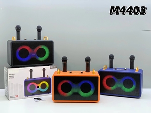M4403 לְהַכפִּיל 4 "שן כחול רמקול גדול רמקול אלחוטי כפול מיקרופון קריוקי תמיכה חיצונית fm tf aux tws גבוהה סטריאו איכות - Product Image 2