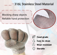 Gants anti-coupure haute performance en maille métallique pour l'industrie textile et papetière