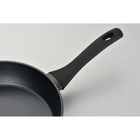 Poêle à frire classique noire antiadhésive avec poignée Stay-Cool, écologique, poêle plate, plaque à crêpes - Parfaite pour un usage domestique et professionnel