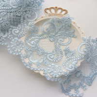 Nouvelle bordure en dentelle brodée à paillettes pour robe de mariée et accessoires de bricolage pour coudre des chaussures et des sacs