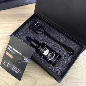 Juego de cuidado de barba vegana para hombres con rodillo <span class=keywords><strong>Derma</strong></span>, el mejor aceite de crecimiento de barba para el crecimiento natural de barba - Product Image 3