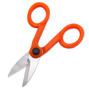 Lu Ban's Work Electrician Shears Stainless Steel Partially Serrated Red Industrial Multi-purpose Scissors - Product Image 2