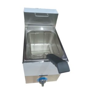 <span class=keywords><strong>Friteuse</strong></span> à gaz de table en acier inoxydable 10L à réservoir unique, compatible GPL/GN, équipement de cuisine, état neuf - Product Image 3