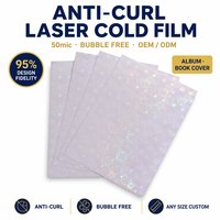 Film laser froid en gros 50 microns anti-ondulation sans bulles pour papier thermique, couverture d'album photo, motif personnalisé OEM ODM